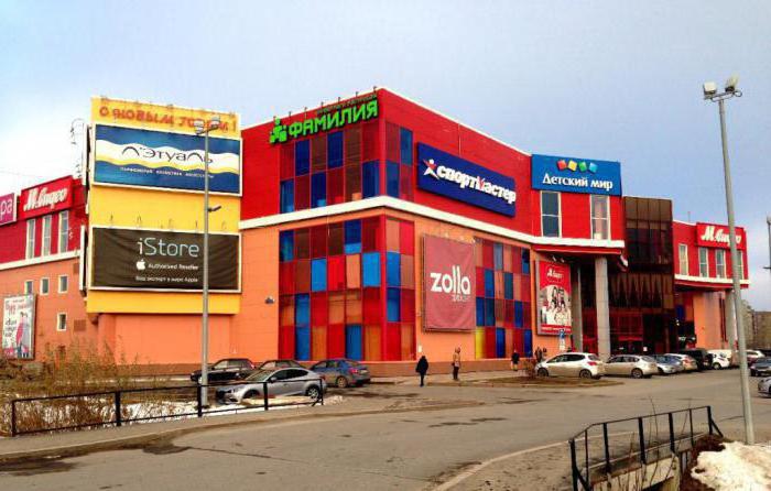 Centros comerciais em Tyumen. Descrição