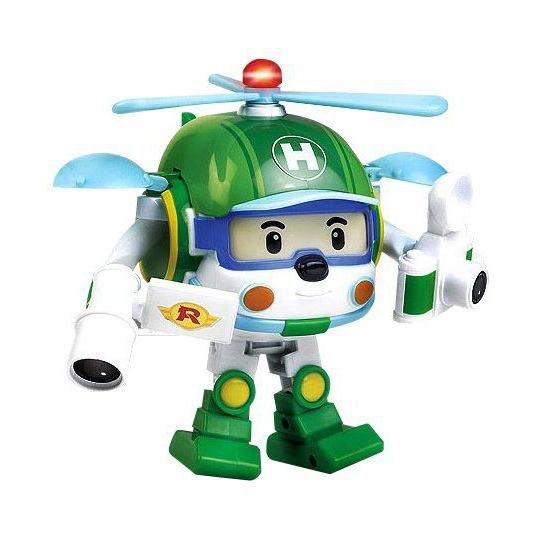 helicóptero de brinquedo de robô poli 