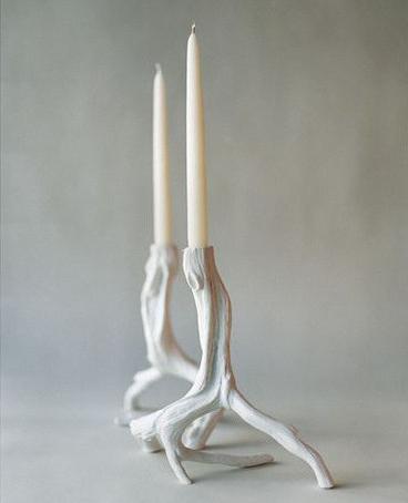 Como fazer candelabros de uma árvore com as próprias mãos?