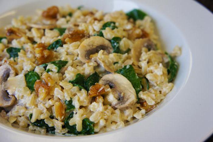 arroz com espinafre e queijo