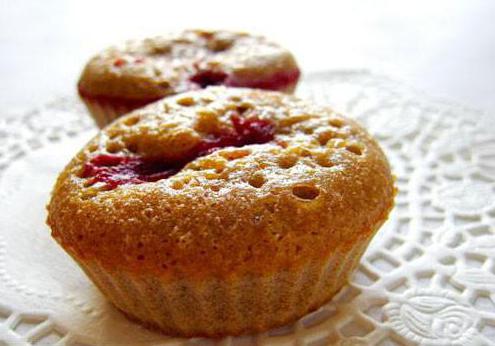 Muffins deliciosos. A receita para uma cereja