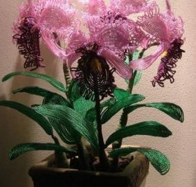 Orquídea feita de contas. Master-class: simples