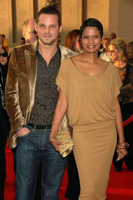 Justin Chambers com sua esposa