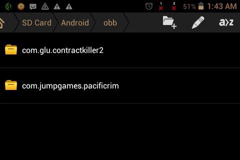 Como descompactar o cache no "Android"?