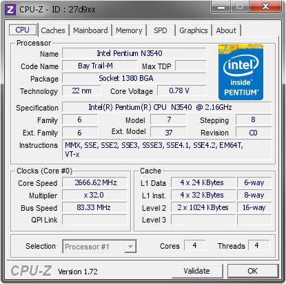 O Pentium N3540 é uma excelente unidade de processamento central para computadores móveis de nível básico