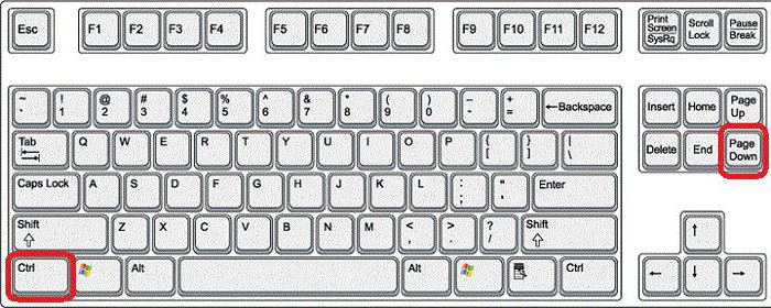 como alternar entre as guias usando o teclado