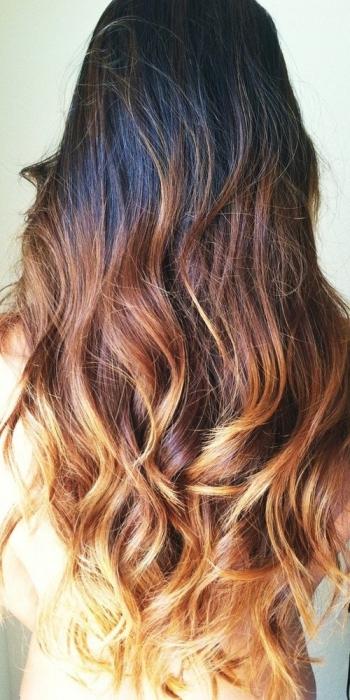 ombre no cabelo preto