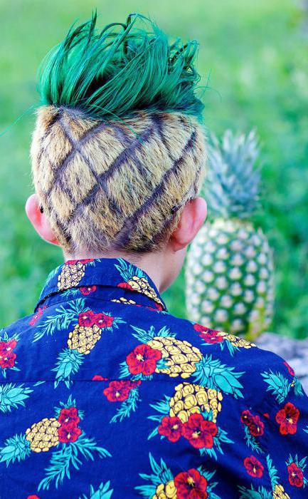 penteado de abacaxi para homens
