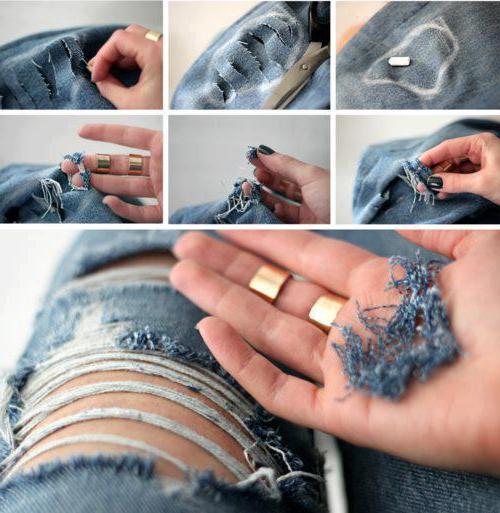 Quão bonito fazer buracos em jeans