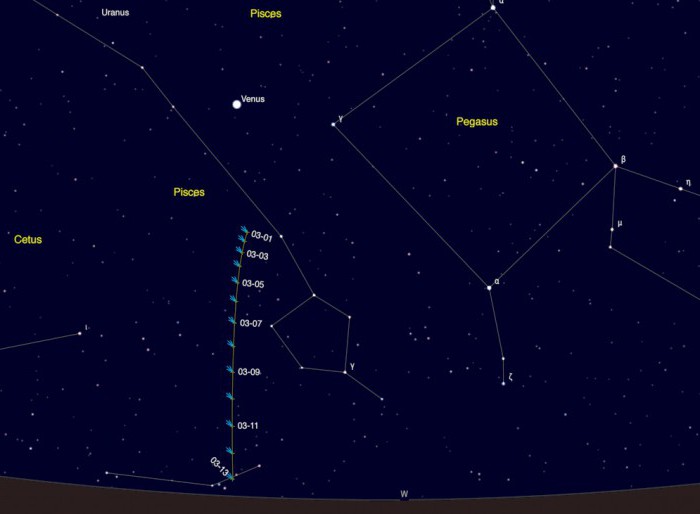 Comet Encke. Beleza cósmica misteriosa e indescritível