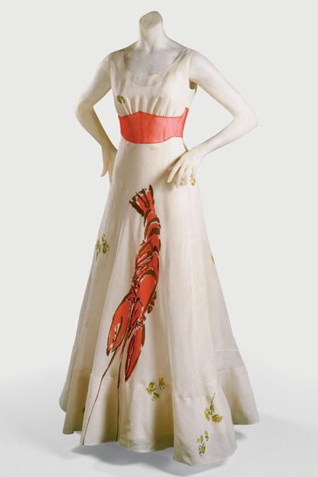 Elsa Schiaparelli vestido com lagosta