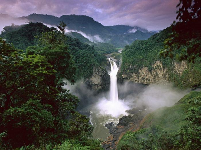 Cachoeira única na América do Sul