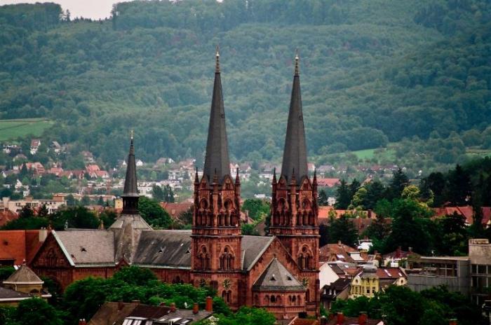 Fribourg no mapa da Alemanha