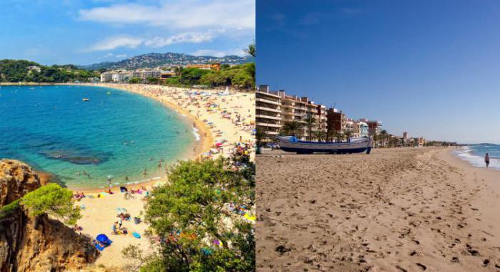 Costa Brava e Costa Dorada comparar