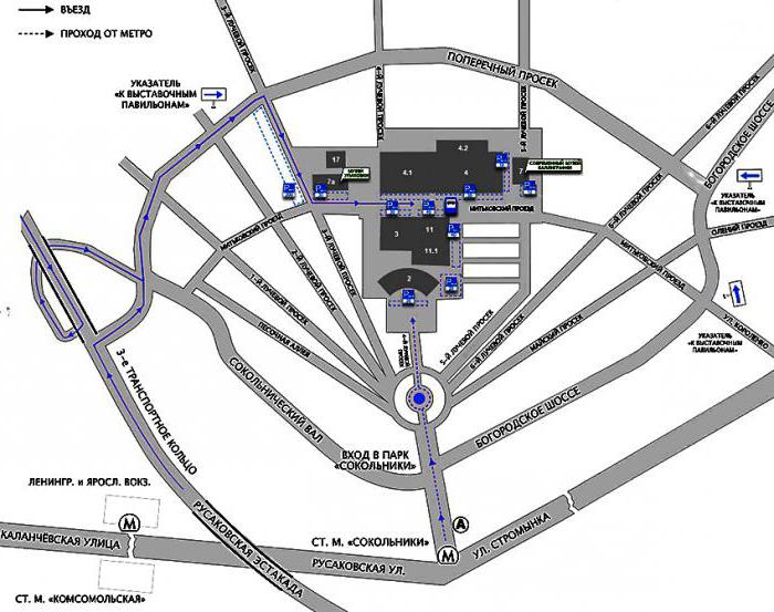 Venha para Sokolniki (o parque)! O esquema do parque será seu guia confiável