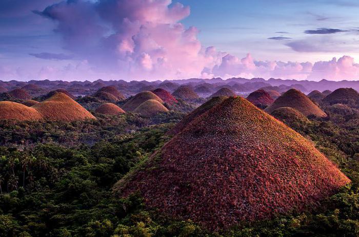 Unique Chocolate Hills, cativando paisagens fantásticas