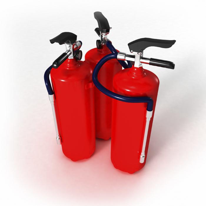 Extintores de incêndio: tipos e propósitos, aplicação